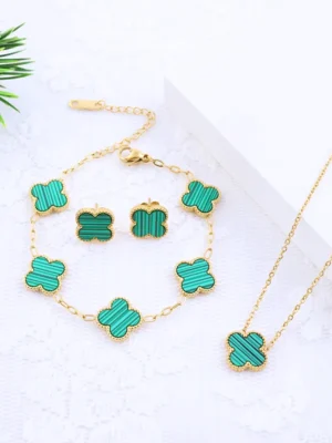Four Leaf Clover Jewelry Set