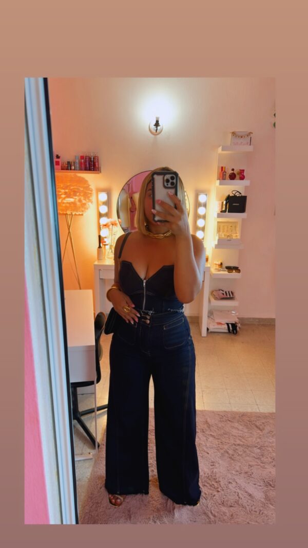 Denim Bustier Top