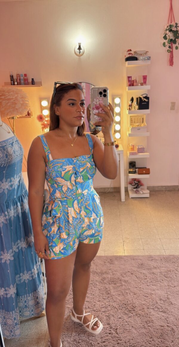 Green Blue Romper 