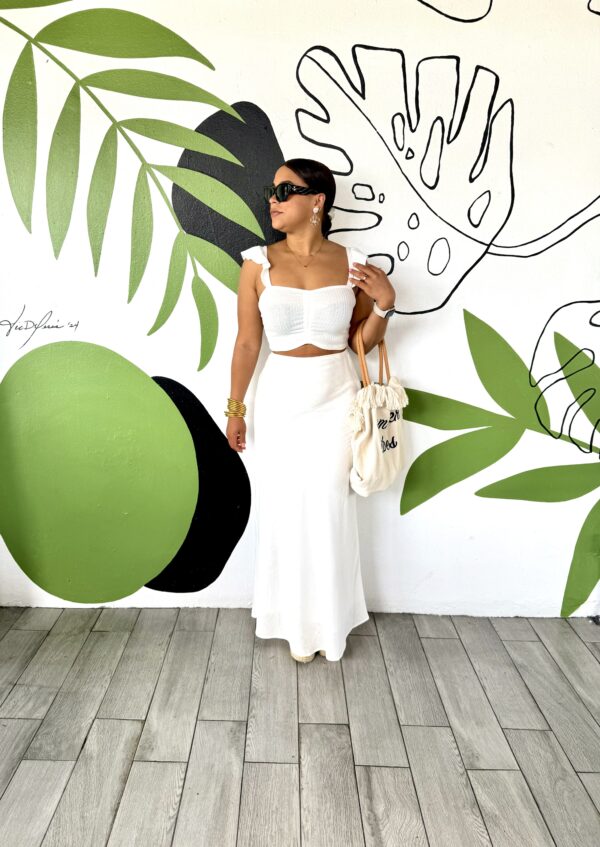 High Waisted Linen Maxi Skirt