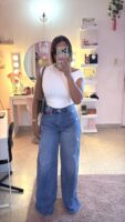 wide leg- Rigid With Comfort Stretch