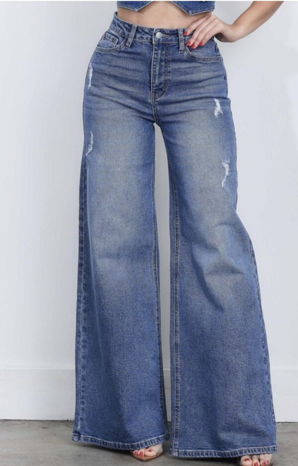 wide leg- Rigid With Comfort Stretch