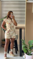 Crema Floral Romper