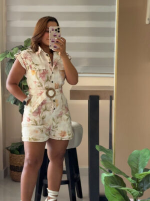 Crema Floral Romper