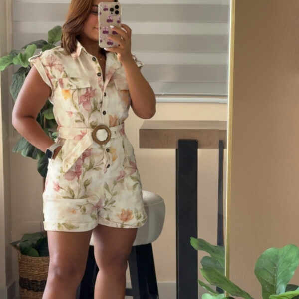 Crema Floral Romper