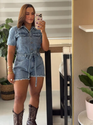 Denim Romper