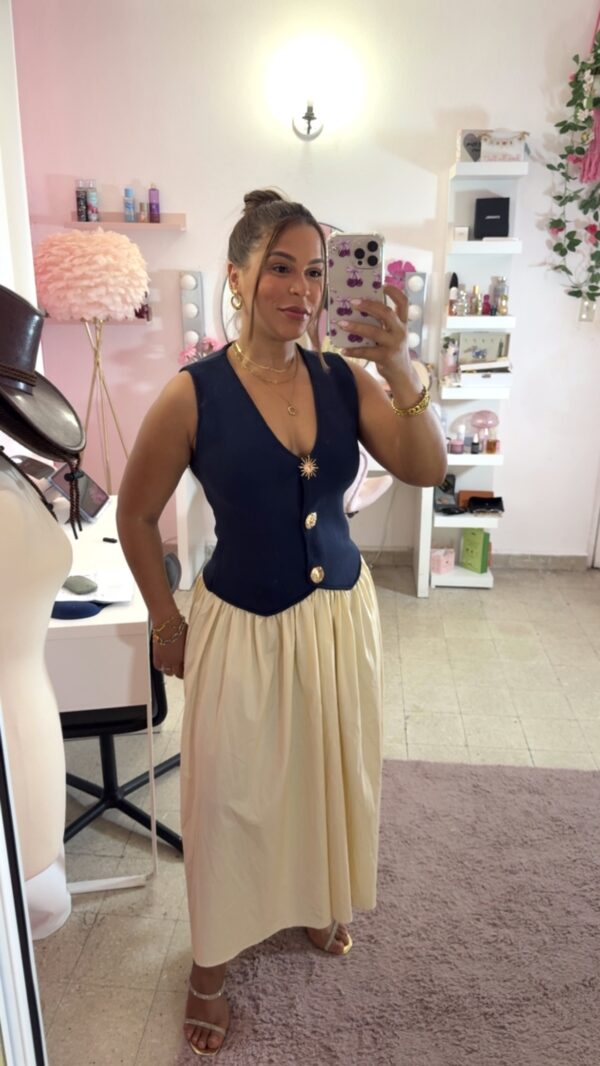 Navy Muse Vest Dress