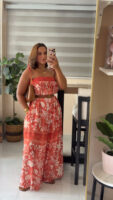 Coral Sunset Jumpsuit
