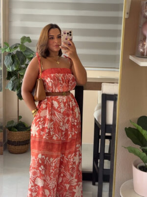 Coral Sunset Jumpsuit