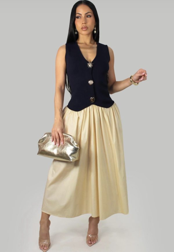 Navy Muse Vest Dress