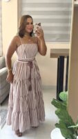 Rosé Lines Maxi Dress