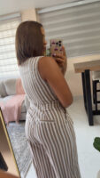 Ivory Lines Jumpsuit