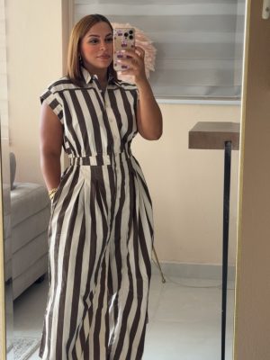 Ivory Mocha Jumpsuit