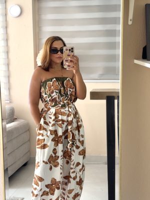 Mocha Bloom Jumpsuit
