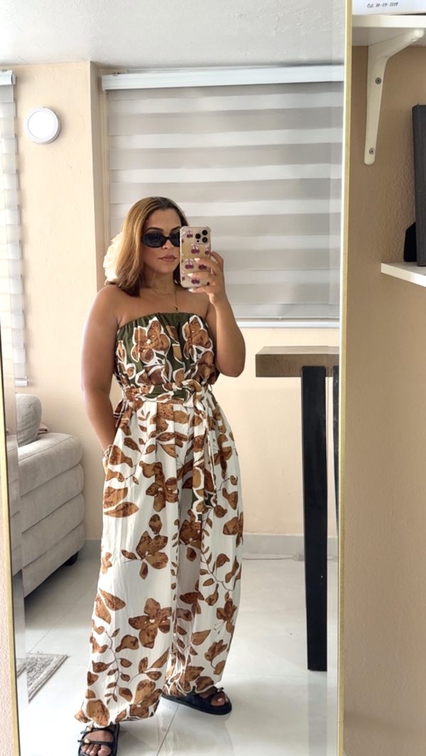 Mocha Bloom Jumpsuit
